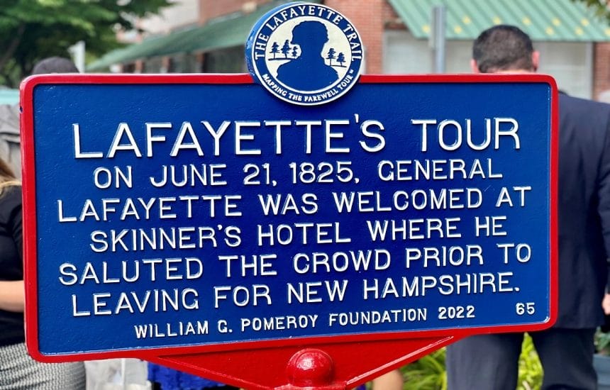 Lafayette's Tour Marker Reading MA