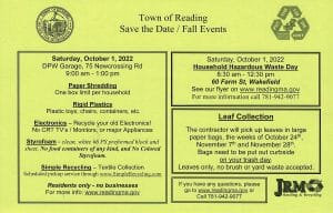 Save the Date Fall Events