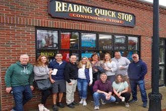 Reading Quickstop Powerball Winners with store owner, Dan Dewer